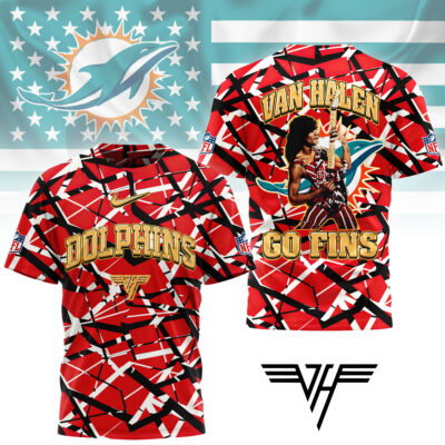 Miami Dolphins | Premium NFL Van Halen Fan 3D Shirt