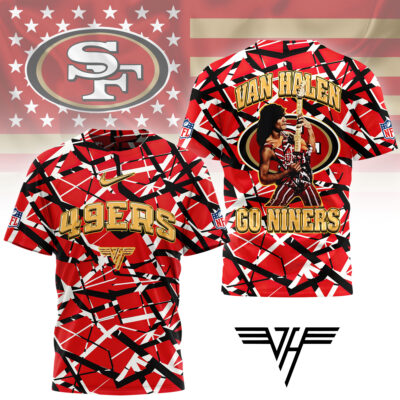 San Francisco 49ers | Premium NFL Van Halen Fan 3D Shirt - M