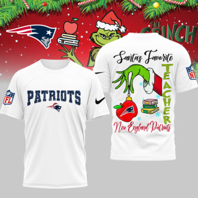 New England Patriots | Premium NFL Festive Grinch Teacher 3D Shirt