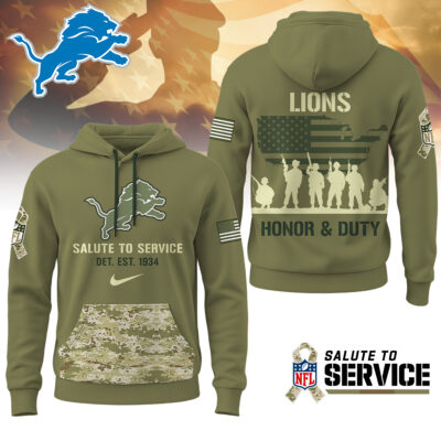 Detroit Lions | Premium NFL Salute To Service Hoodie