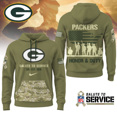 Green Bay Packers | Premium NFL Salute To Service Hoodie