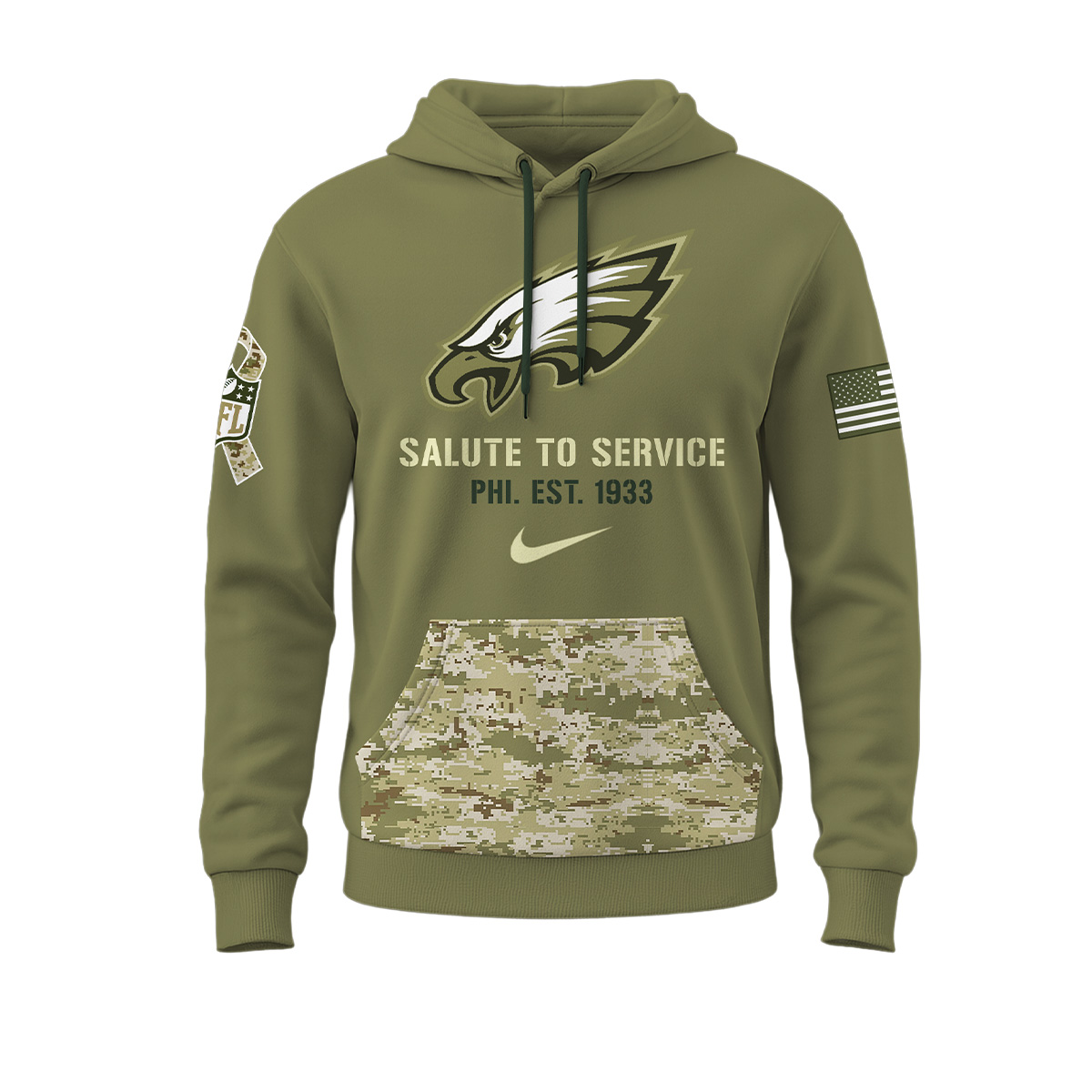Philadelphia Eagles | Premium NFL Salute To Service Hoodie - Image 2