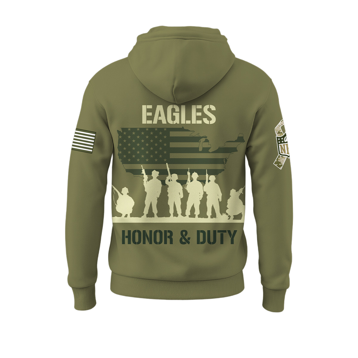 Philadelphia Eagles | Premium NFL Salute To Service Hoodie - Image 3
