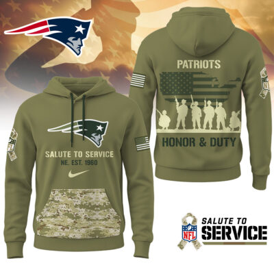New England Patriots | Premium NFL Salute To Service Hoodie