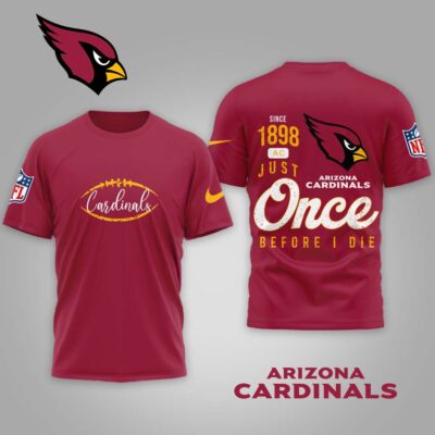 Arizona Cardinals | Premium NFL Once Before I Die Shirt - Red