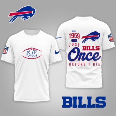 Buffalo Bills | Premium NFL Once Before I Die Shirt - White