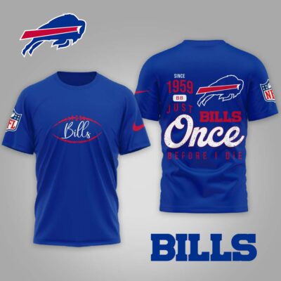 Buffalo Bills | Premium NFL Once Before I Die Shirt - Blue