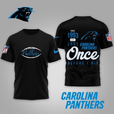 Carolina Panthers | Premium NFL Once Before I Die Shirt - Black