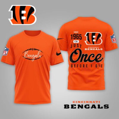 Cincinnati Bengals | Premium NFL Once Before I Die Shirt - Orange