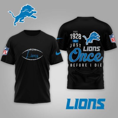 Detroit Lions | Premium NFL Once Before I Die Shirt - Black