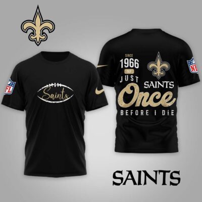 New Orleans Saints | Premium NFL Once Before I Die Shirt - Black