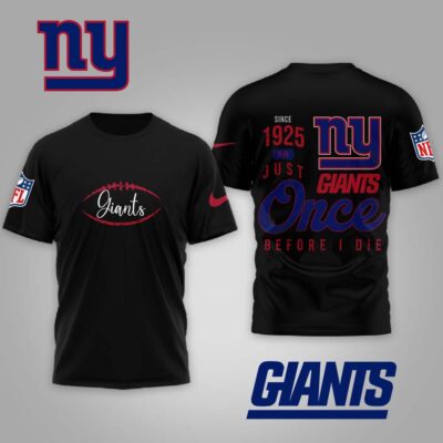 New York Giants | Premium NFL Once Before I Die Shirt - Black