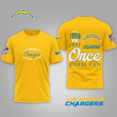 Los Angeles Chargers | Premium NFL Once Before I Die Shirt - Yellow