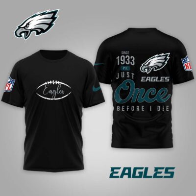 Philadelphia Eagles | Premium NFL Once Before I Die Shirt - Black