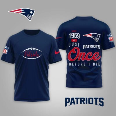 New England Patriots | Premium NFL Once Before I Die Shirt - Blue