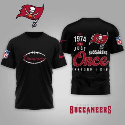 Tampa Bay Buccaneers | Premium NFL Once Before I Die Shirt - Black
