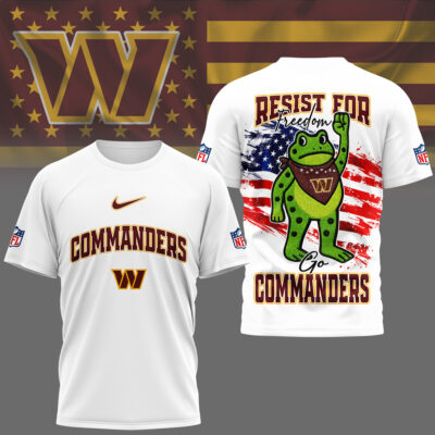 Washington Commanders | Premium NFL Freedom Frog Fan 3D Shirt