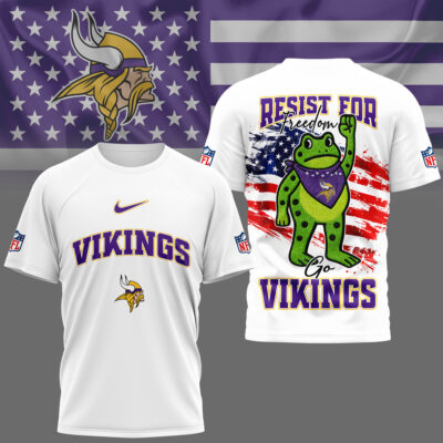 Minnesota Vikings | Premium NFL Freedom Frog Fan 3D Shirt