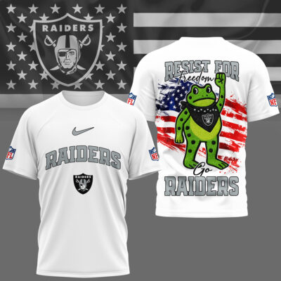 Las Vegas Raiders | Premium NFL Freedom Frog Fan 3D Shirt