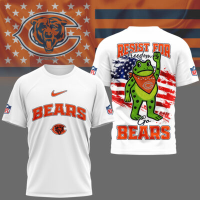 Chicago Bears | Premium NFL Freedom Frog Fan 3D Shirt