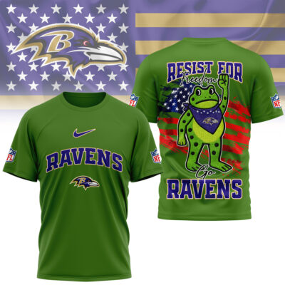 Baltimore Ravens | Premium NFL Freedom Frog Fan 3D Shirt