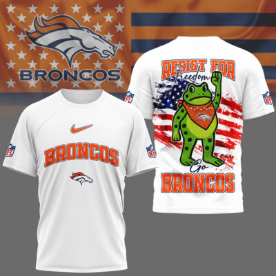 Denver Broncos | Premium NFL Freedom Frog Fan 3D Shirt