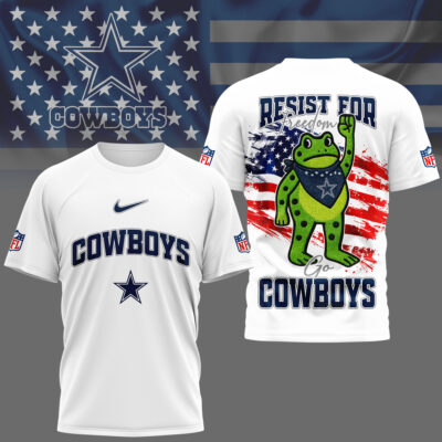 Dallas Cowboys | Premium NFL Freedom Frog Fan 3D Shirt