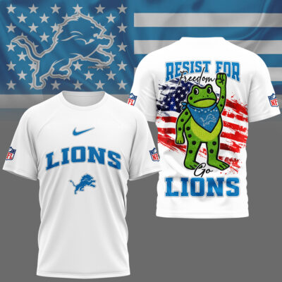 Detroit Lions | Premium NFL Freedom Frog Fan 3D Shirt