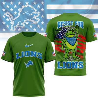 Detroit Lions | Premium NFL Freedom Frog Fan 3D Shirt