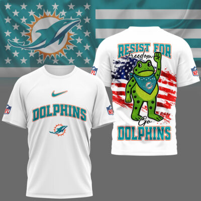 Miami Dolphins | Premium NFL Freedom Frog Fan 3D Shirt