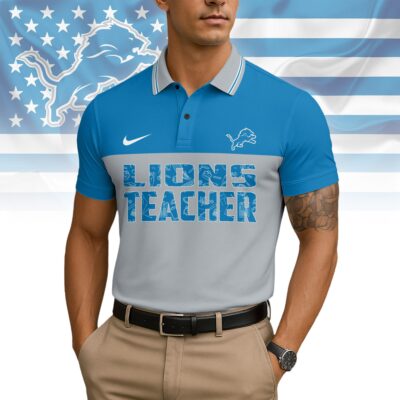 Detroit Lions | Premium NFL Teacher Appreciation Polo Shirt