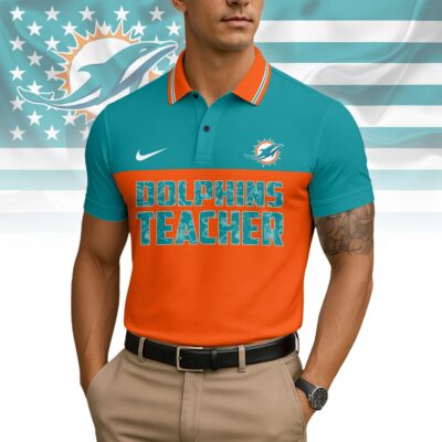 Miami Dolphins | Premium NFL Teacher Appreciation Polo Shirt