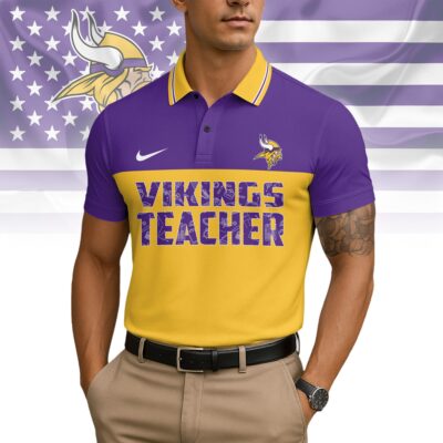 Minnesota Vikings | Premium NFL Teacher Appreciation Polo Shirt