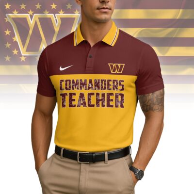 Washington Commanders | Premium NFL Teacher Appreciation Polo Shirt