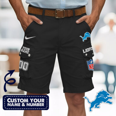 Detroit Lions | Premium NFL Custom Short With Square Pocket