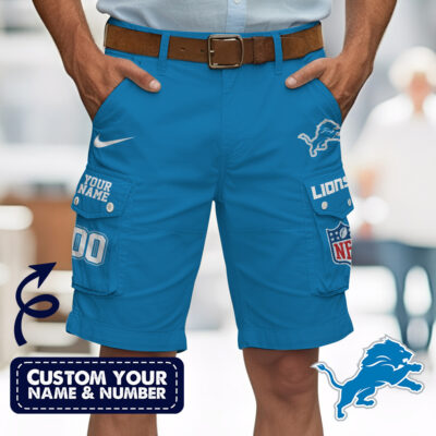 Detroit Lions | Premium NFL Custom Short With Square Pocket