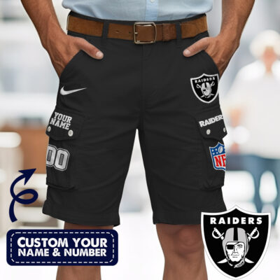 Las Vegas Raiders | Premium NFL Custom Short With Square Pocket