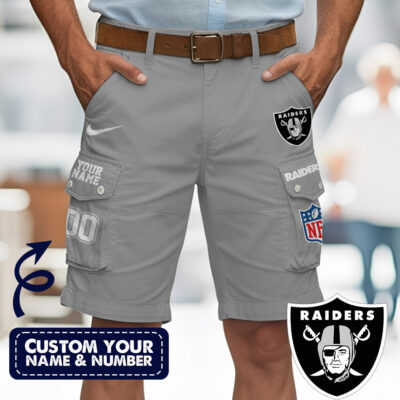 Las Vegas Raiders | Premium NFL Custom Short With Square Pocket