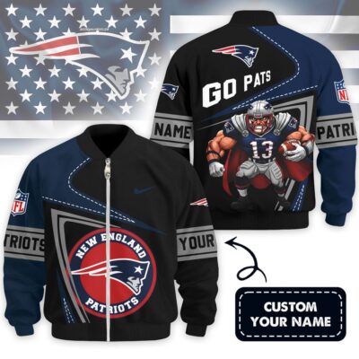New England Patriots | Premium NFL Game Day 3D Bomber Jacket - 2XL