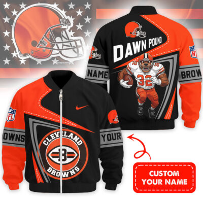 Cleveland Browns | Premium NFL Game Day 3D Bomber Jacket - XL