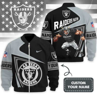 Las Vegas Raiders | Premium NFL Game Day 3D Bomber Jacket - L