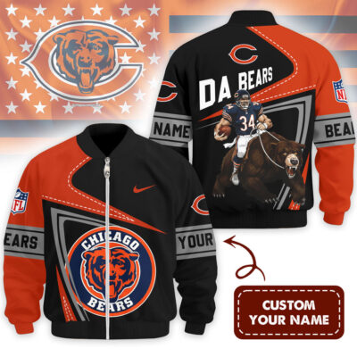 Chicago Bears | Premium NFL Game Day 3D Bomber Jacket - XS