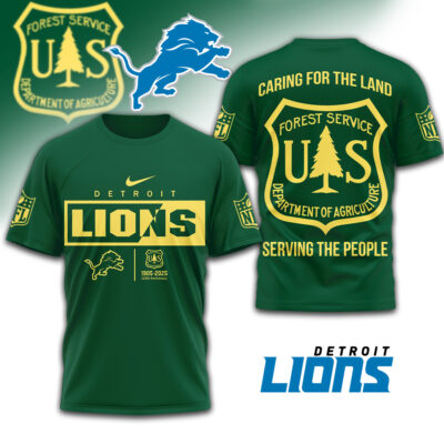 Detroit Lions | Premium NFL United States Forest Service 120th Anniversary Shirt - S