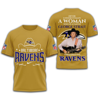Baltimore Ravens | Premium NFL George Strait 3D Shirt