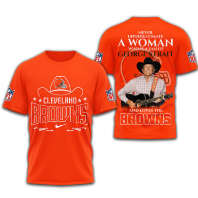 Cleveland Browns | Premium NFL George Strait 3D Shirt