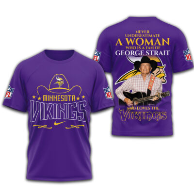 Minnesota Vikings | Premium NFL George Strait 3D Shirt