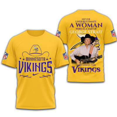 Minnesota Vikings | Premium NFL George Strait 3D Shirt