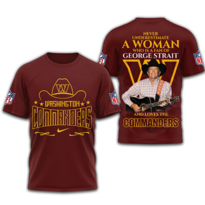 Washington Commanders | Premium NFL George Strait 3D Shirt