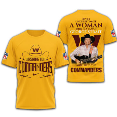 Washington Commanders | Premium NFL George Strait 3D Shirt