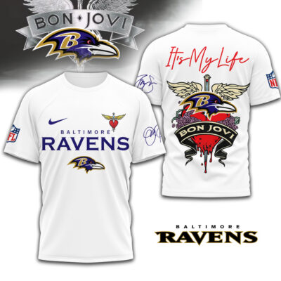 Baltimore Ravens | Premium NFL Bon Jovi 3D Shirt